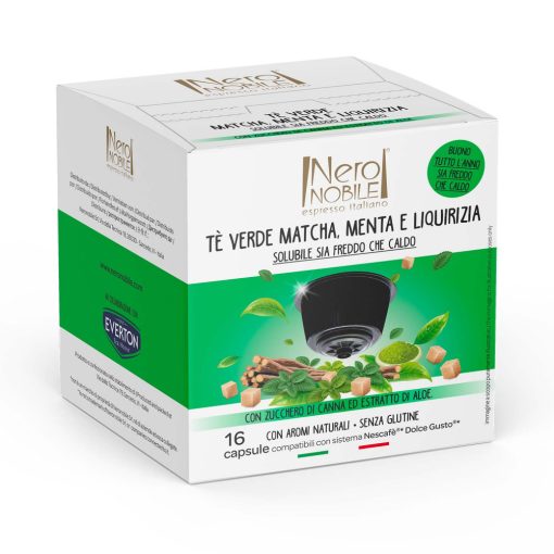 Zöld Matcha tea mentával Dolce Gusto kompatibilis kapszulában 16db 
