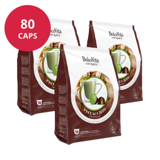 Pisztáciás Cappuccino Dolce Gusto kompatibilis kapszulában 5x16db (80 kapszula) Dolce Vita