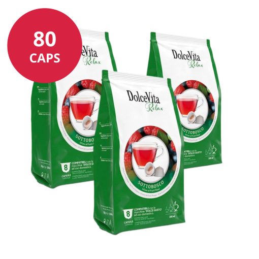 Erdei Gyümölcs tea Dolce Gusto kompatibilis kapszulában 10x8db (80 kapszula) Dolce Vita 