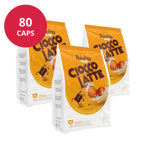 Tejcsokoládé Dolce Gusto kompatibilis kapszula 5x16db (80 kapszula) Dolce Vita