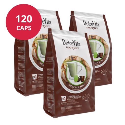 Pisztáciás Cappuccino Nespresso kompatibilis kapszulában 12x10db (120 db) Dolce Vita