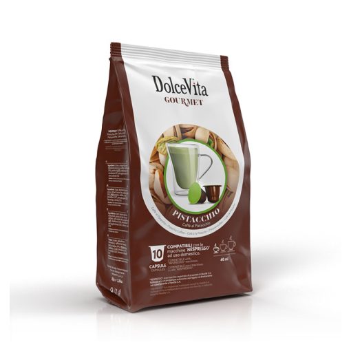 Pisztáciás Cappuccino Nespresso kompatibilis kapszulában 10db Dolce Vita