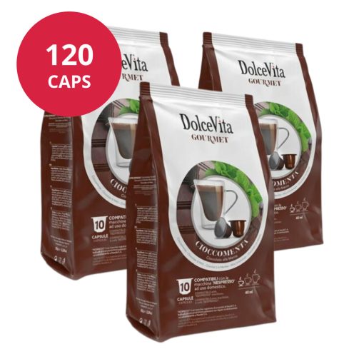 Mentás forró csokoládé Nespresso kompatibilis kapszulában 12x10db (120 db) Dolce Vita