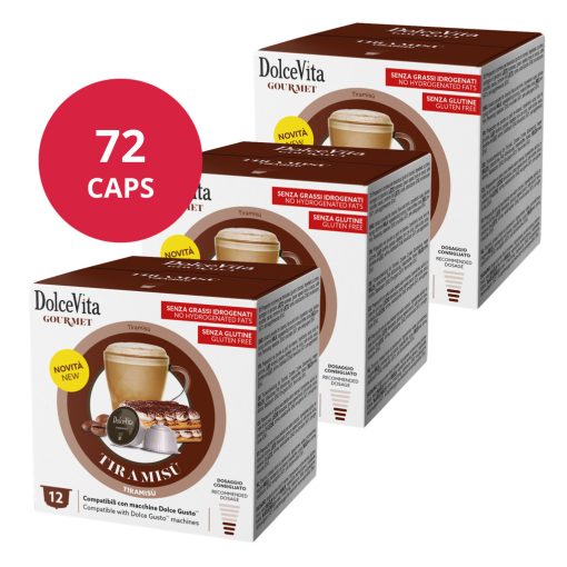 Tiramisus Cappuccino Dolce Gusto kompatibilis kapszulában 6x12db (72 kapszula) Dolce Vita