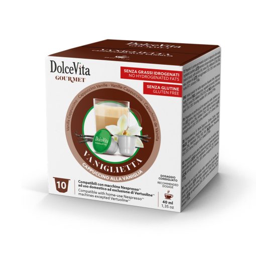 Vaníliás Cappuccino Nespresso kompatibilis kapszula 10db Dolce Vita