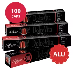   Intenso Aluminium Nespresso kávékapszula Tube 10x 10db (100 db) Dolce Vita