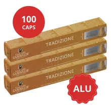 Tradizione Nespresso kompatibilis Aluminium kávékapszula Garibaldi 10x10db (100 kapszula)