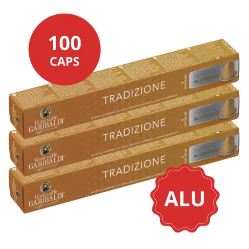 Tradizione Nespresso kompatibilis Aluminium kávékapszula Garibaldi 10x10db (100 kapszula)