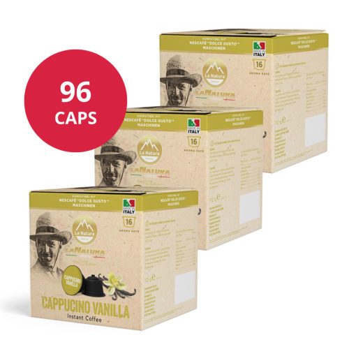 Vaniliás Cappuccino Dolce Gusto kompatibilis kapszula 6x 16db (96 kapszula) LaNatura