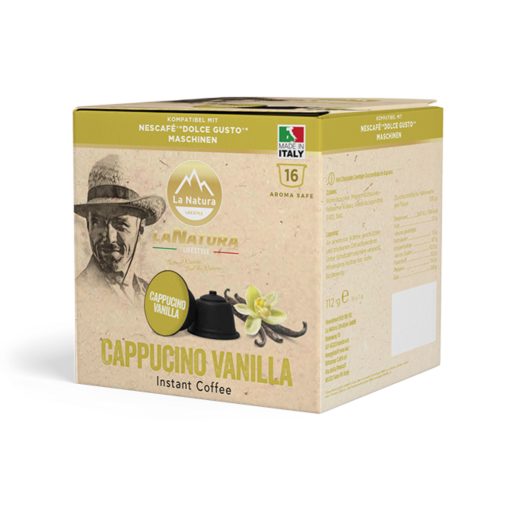Vaniliás Cappuccino Dolce Gusto kompatibilis kapszula 16db LaNatura