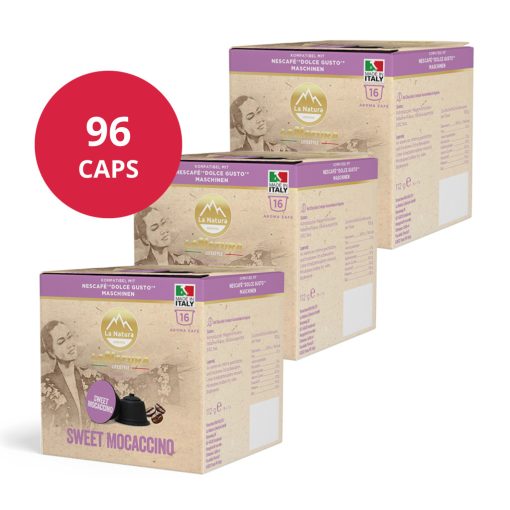 Mocaccino Csokoládés Cappuccino Dolce Gusto kompatibilis kapszula 6x 16db (96 kapszula) LaNatura
