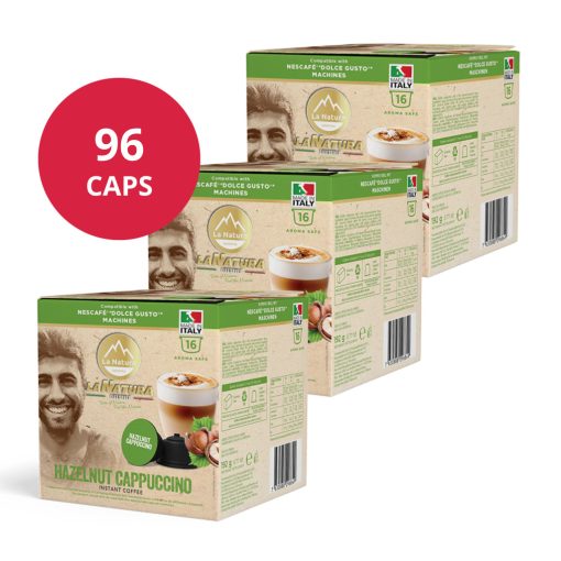 Nocciolino mogyorós Cappuccino Dolce Gusto kompatibilis kapszula6x 16db (96 kapszula) LaNatura