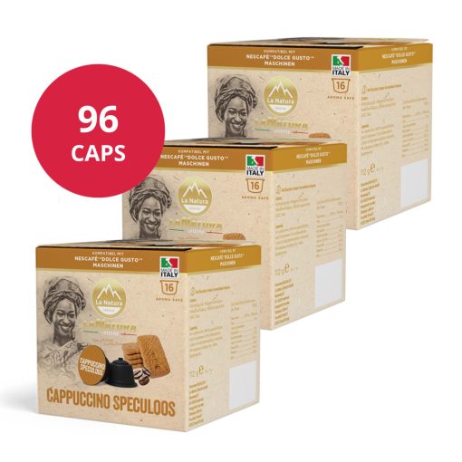 Fahéjas kekszes Cappuccino Dolce Gusto kompatibilis kapszula6x 16db (96 kapszula) LaNatura