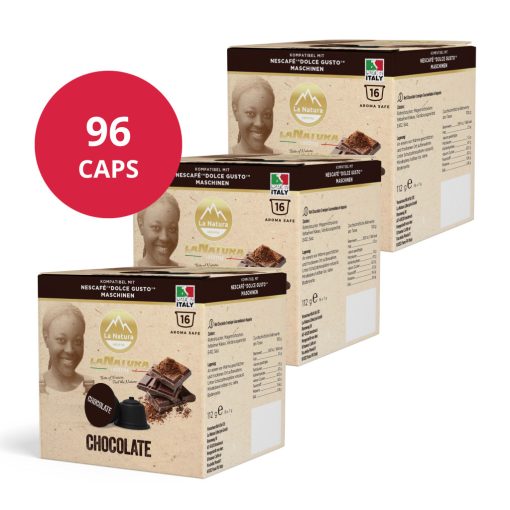 Chocolate Dolce Gusto kompatibilis kapszula 6x 16db (96 kapszula) LaNatura
