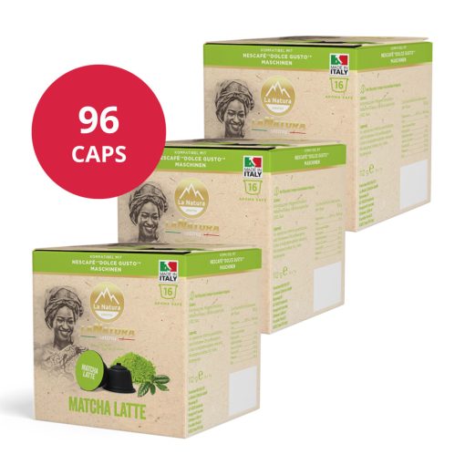 Matcha Latte Dolce Gusto kompatibilis kapszula 6x 16db (96 kapszula) LaNatura