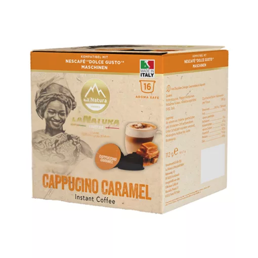 Karamellás Cappuccino Dolce Gusto kompatibilis kapszula 16db LaNatura