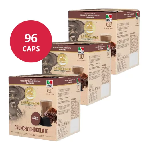 Crunchy Forró Csokoládé Dolce Gusto kapszulában 6x 16db (96 kapszula) LaNatura
