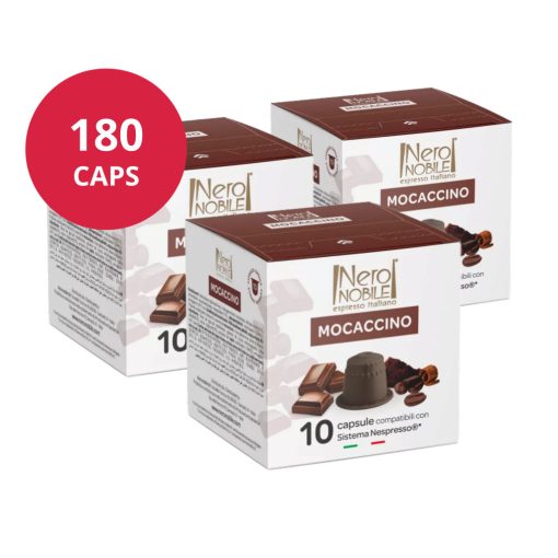 Mocaccino Nespresso kompatibilis csokoládés cappuccino kapszula karton 18x10db (180 kapszula)