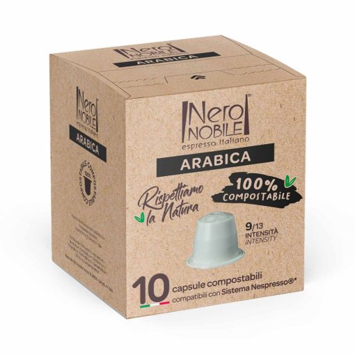 Arabica Nespresso kompatibilis komposztálható  kávékapszula 10 db