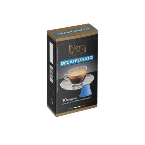 Koffeinmentes Aluminium Nespresso kompatibilis kávékapszula 10 db dobozban